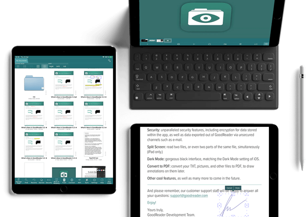 How to use GoodReader on iPad